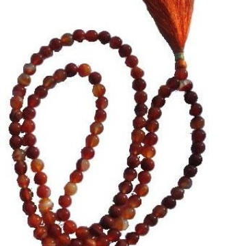 Mala en cornalines - pierres de 8 mm + sac … 