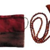 Mala en cornalines - pierres de 8 mm + sac … 